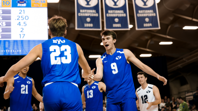 BYU Roundup Cougar Men s Volleyball Sweeps UC Santa Barbara News 